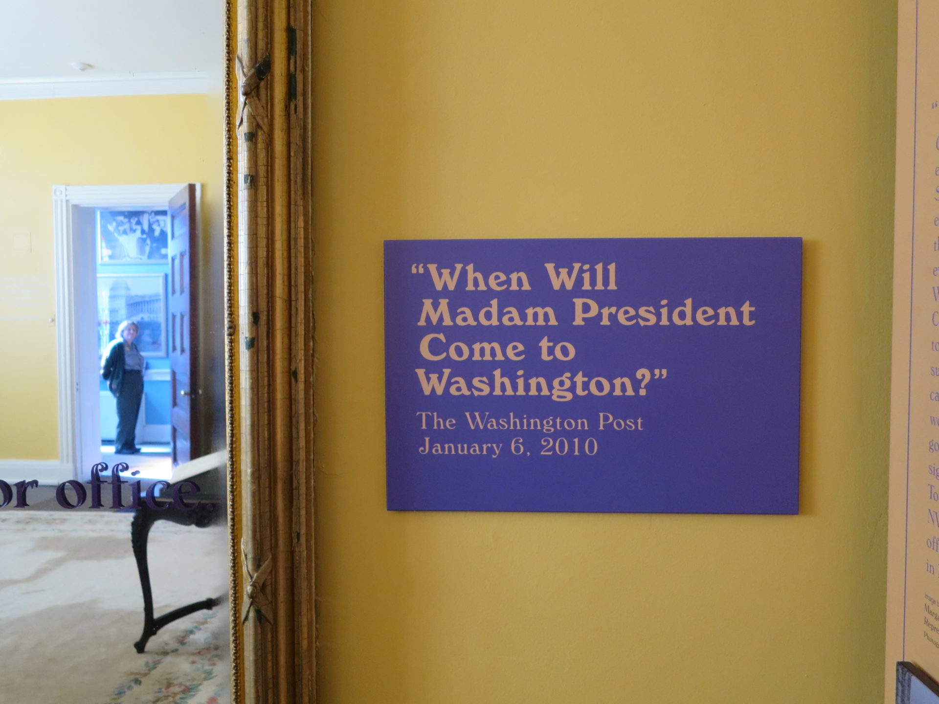 Ausstellungsraum im Haus  der  National Women’s  Party in Washington DC. Foto: Elisabeth Aeberli