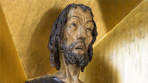 Bruder Klaus-Statue in der unteren Ranft-Kapelle. (© Foto: Konrad Busslinger)