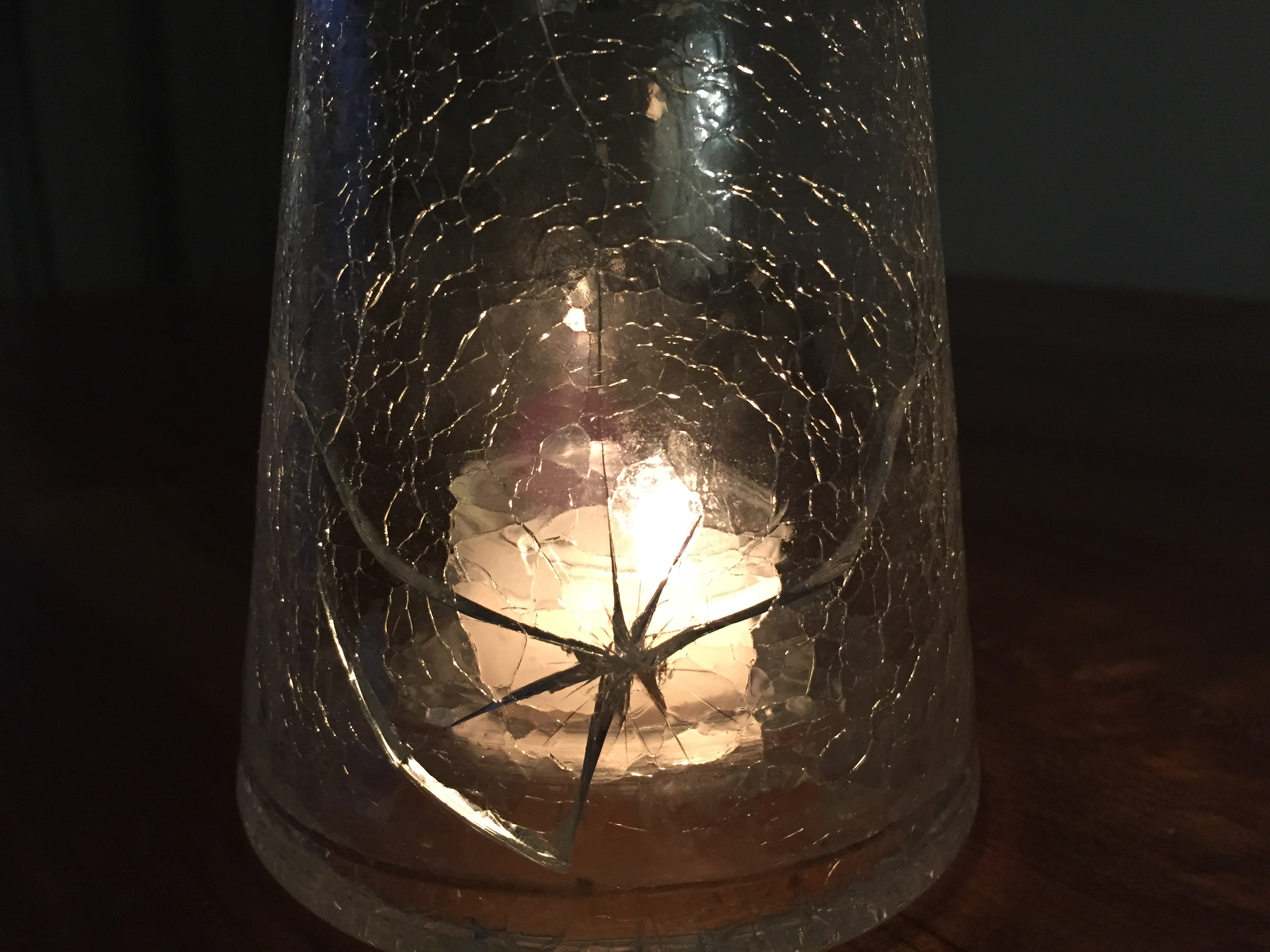 Riss im Weihnachtslicht
