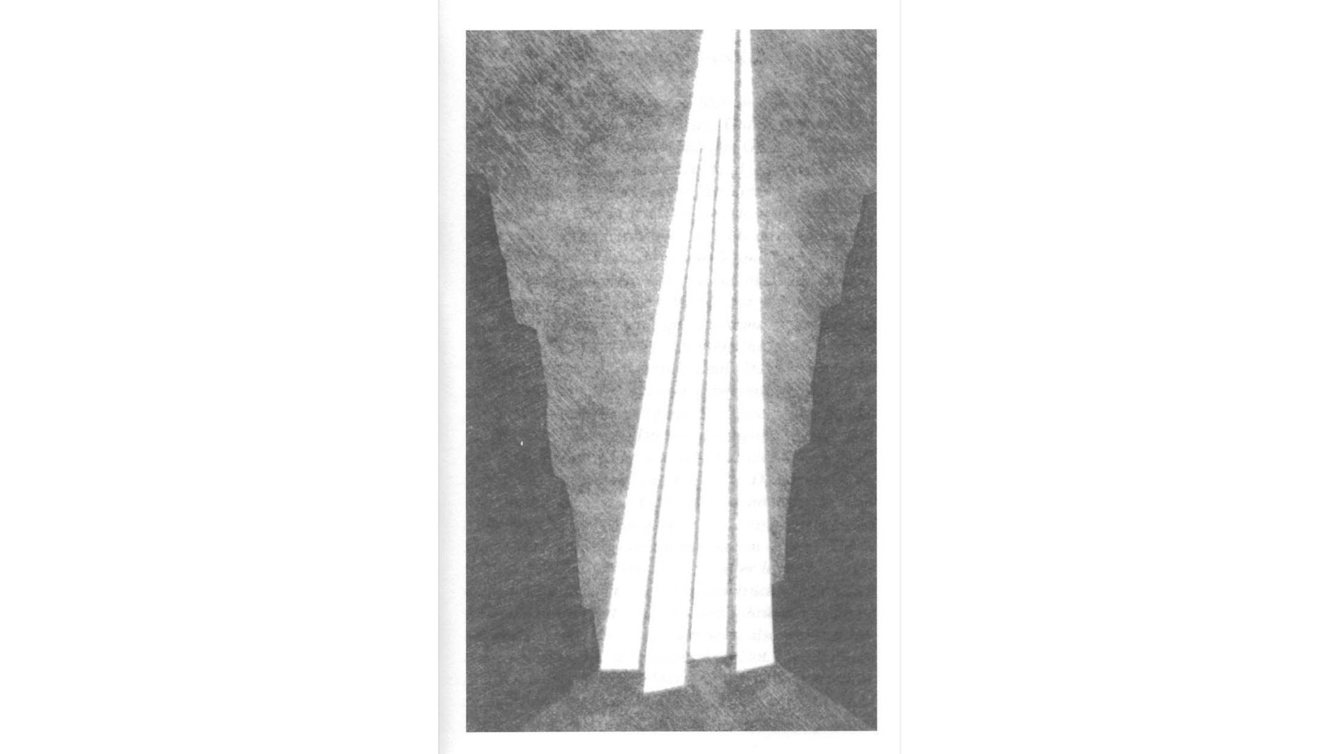 Alois Spichtig (1927–2014), Holzschnitt 1981: Die Vision von den vier Lichtern. (Scan: PS)