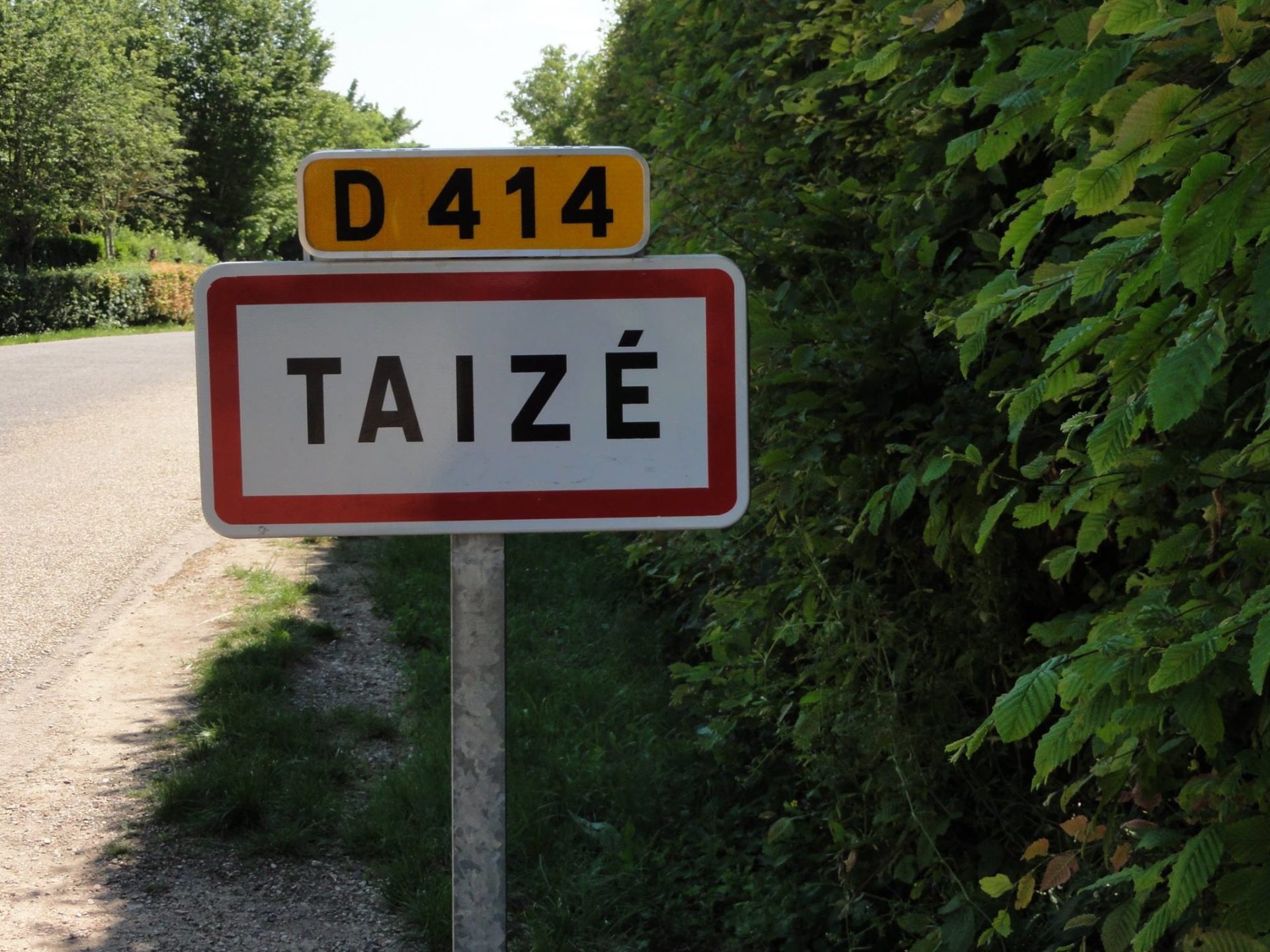 Ortsschild Taizé
