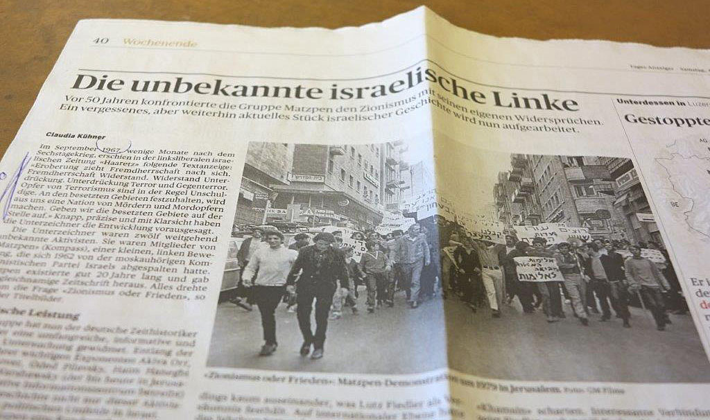 Der Tages-Anzeiger über israelische Israel-Kritik. © Walter Ludin 2018