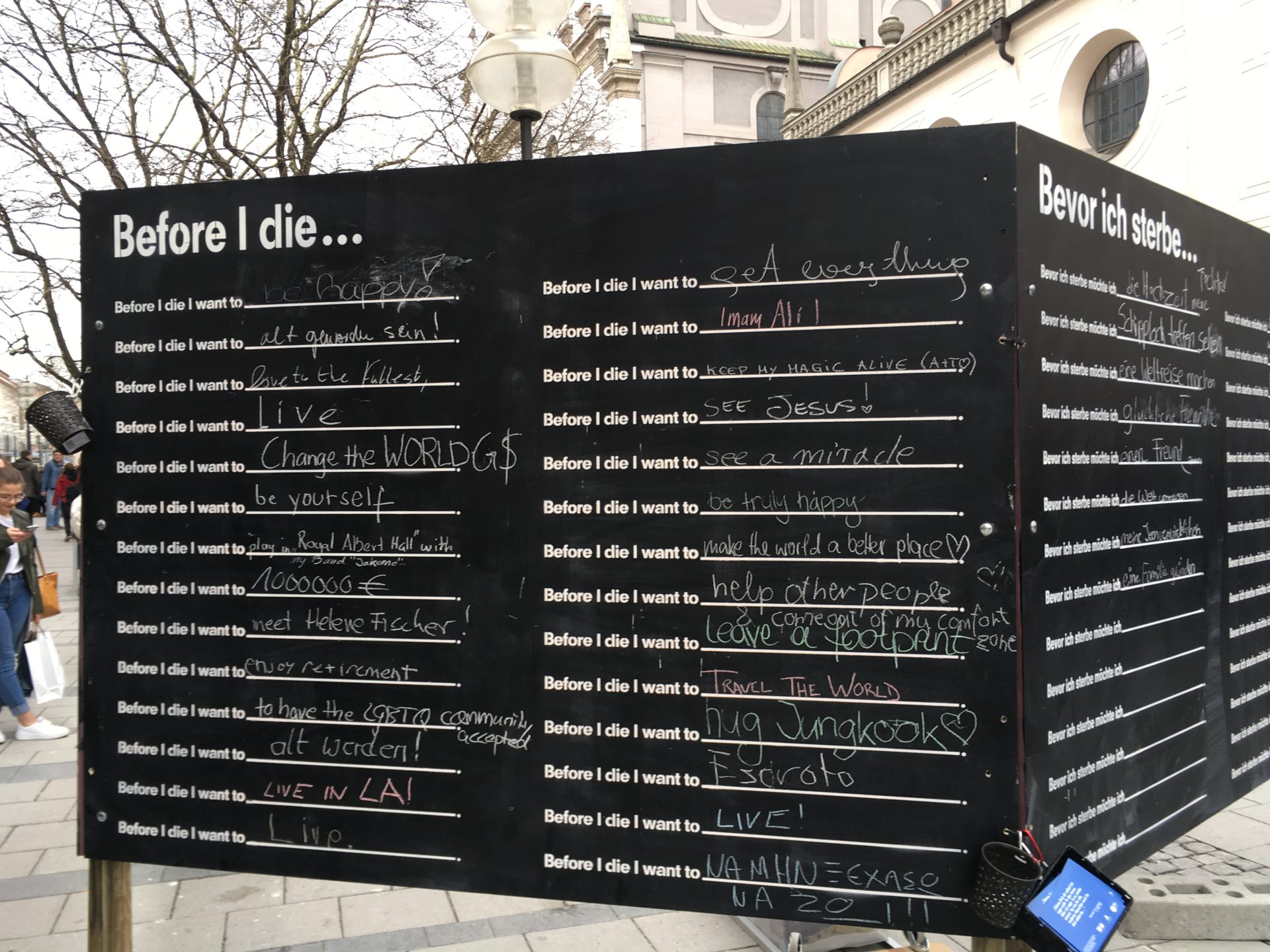 "Bevor ich sterbe" in München. Bild: Karin Reinmüller
