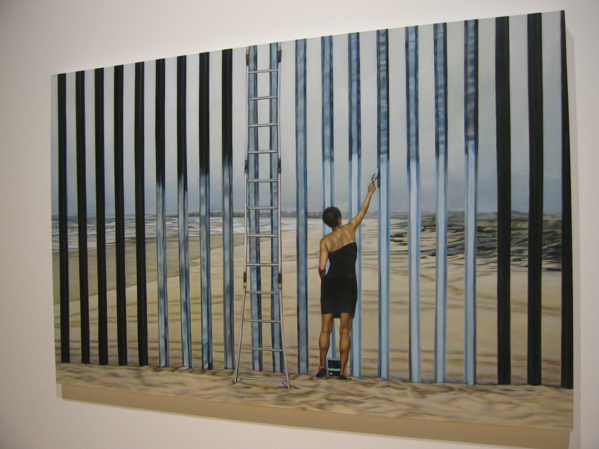 Die Grenze löschen, von Ana Teresa Fernandez, fotografiert von Elisabeth Aeberli im Kunstmuseum Palm Springs/CA