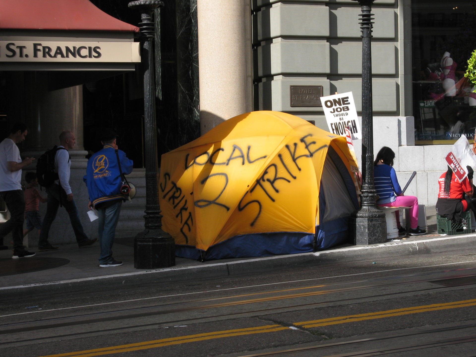 Streik vor Hotel in San Francisco. Foto: Elisabeth Aeberli