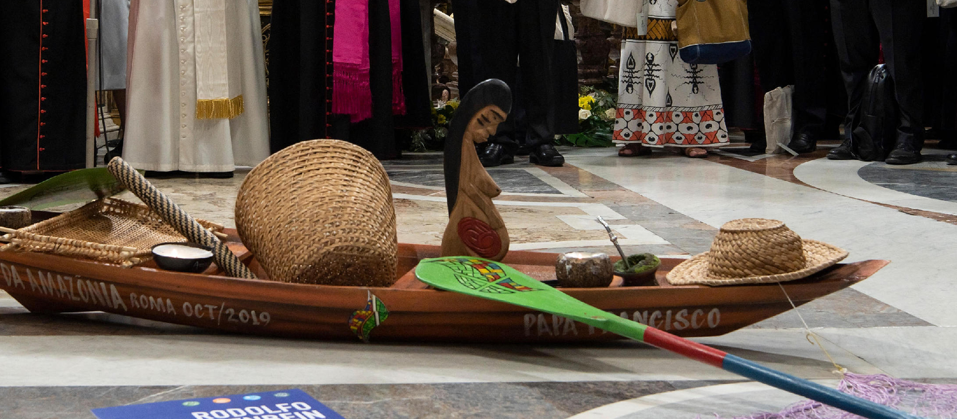 Pachamama bei der Eröffnung der Amazonas-Synode. Foto: katholisch.de