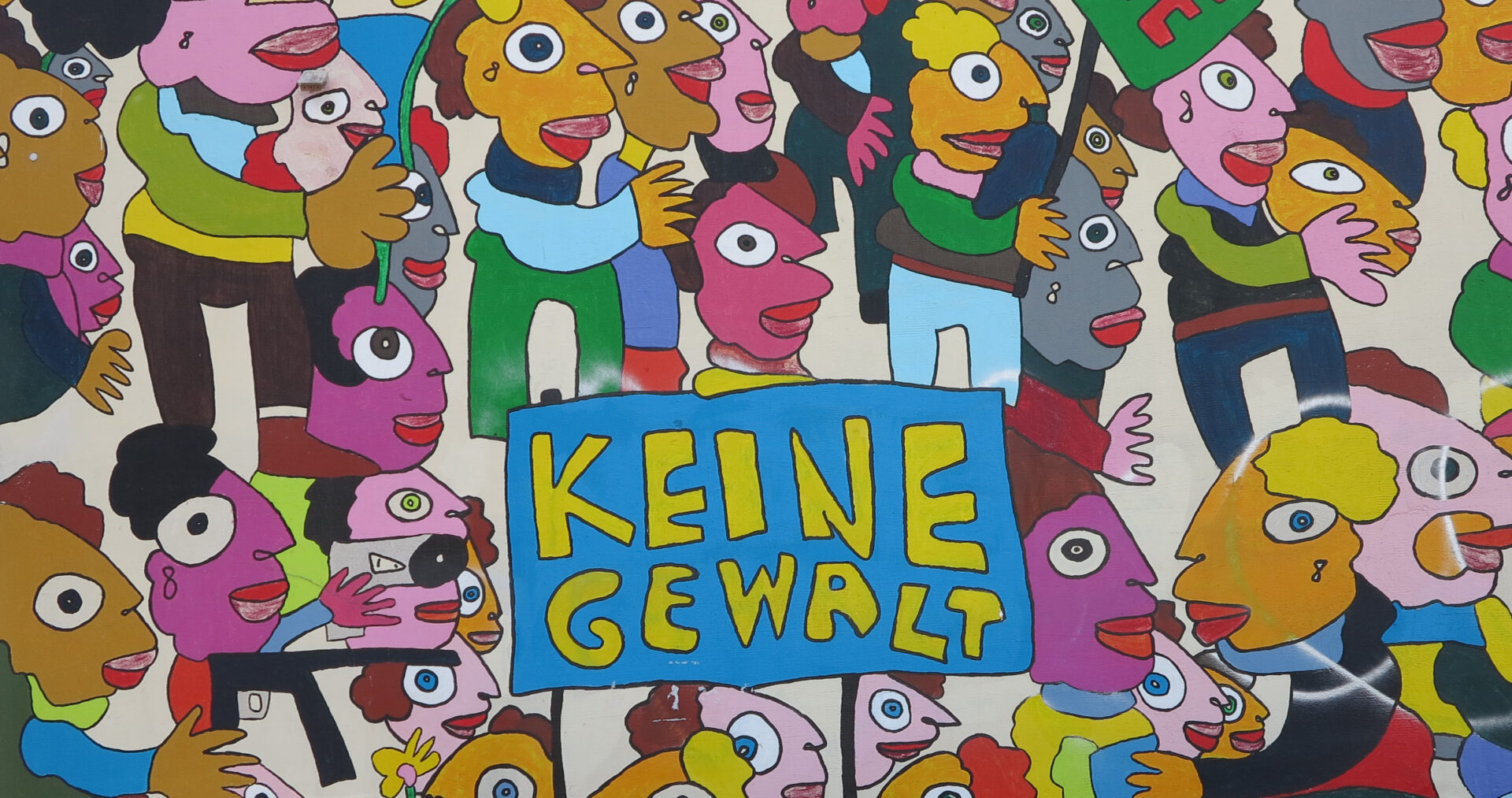 Ächtung der Gewalt: auch ein Hoffnungszeichen (Wandbild in Leipzig) ©  Walter Ludin