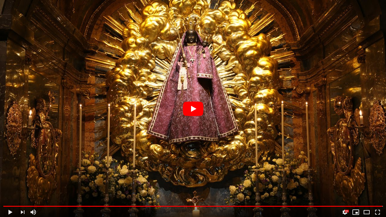 Youtube-Startbild mit der Schwarzen Madonna von Einsiedeln