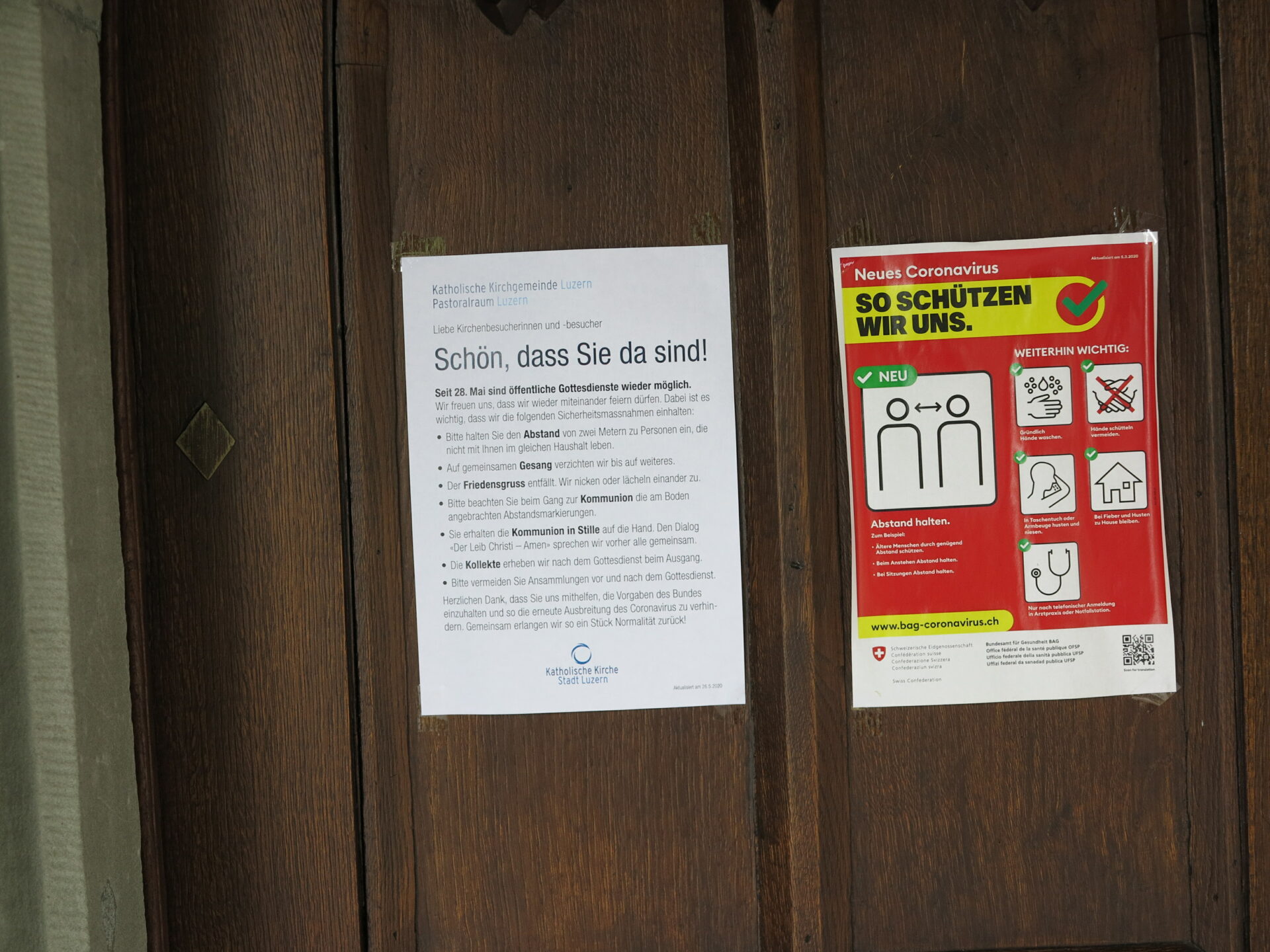Gottesdienste sind wieder möglich, unter Bedingungen © Walter Ludin