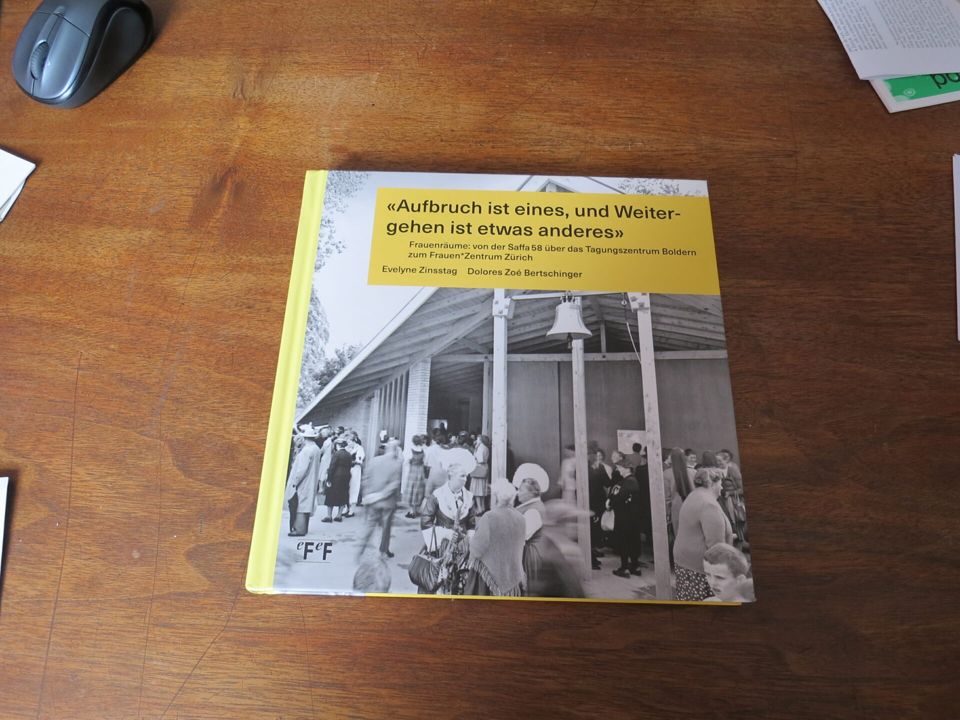 Aufbruch ist eines, und Weitergehen ist etwas anderes», von Evelyne Zinsstag und Dolores Zoé Bertschinger, eFeF, Verlag, Zürich 2020.