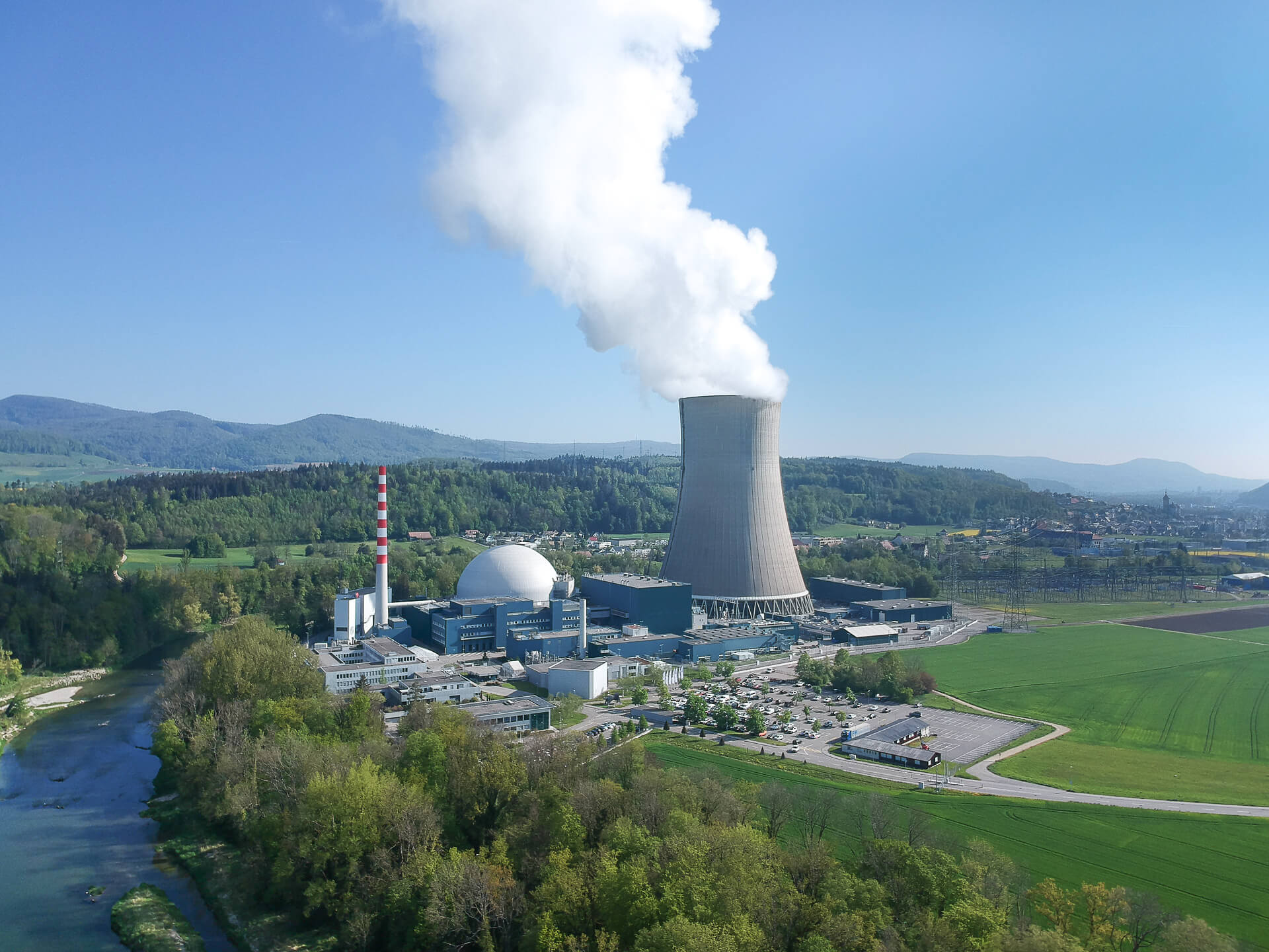 Luftaufnahme Kernkrafwerk Gösgen © Kernkraftwerk Gösgen